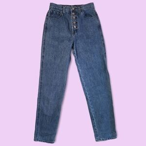 J Brand High Rise Button Fly Cropped Ankle Mom Jeans